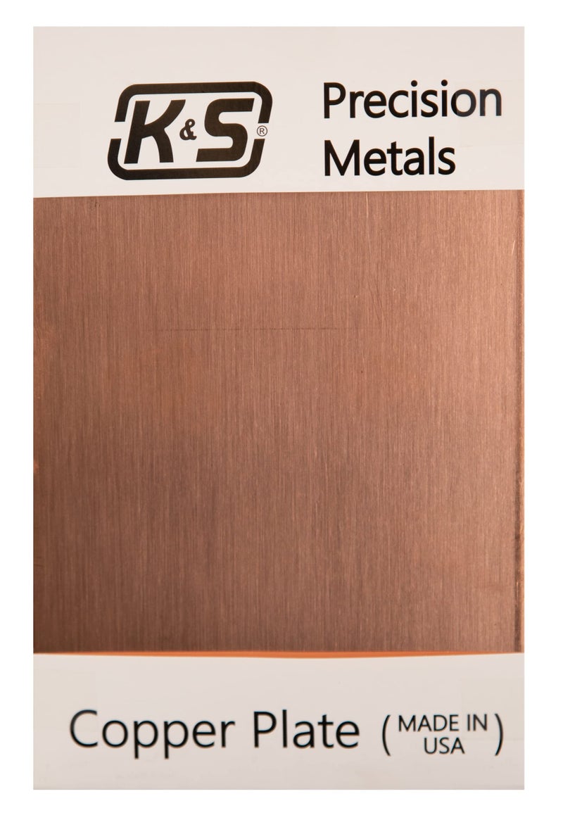 K & S Precision Metals K&S Precision Metals Copper Etching Plate 6601 â€“ 0.050" Thick x 4" Wide x 6" Long â€“ DIY Crafts, Engraving, Metalworking, Made in USA, 1 Plate - Image 1